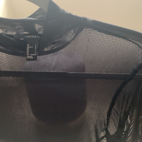 Black Sheer Long Sleeve Top - Picture 5 of 5